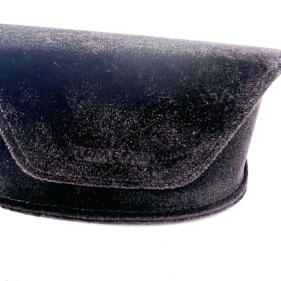 TOM FORD Black & Brown Velvet Sunglasses Eye Glasses Case & Cleaning Cloth - Picture 3 of 4